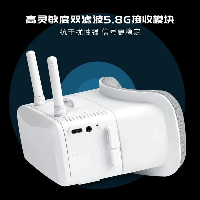 Langshite VR100 Video Glasses Traveling Machine Eye Mask Flying 5.8G High Definition Aircraft Model FPV Accessories DVR Recording