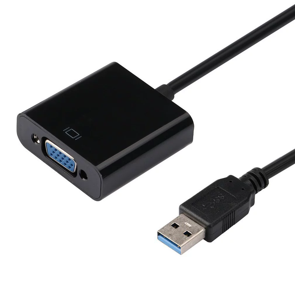 Оптовый USB-VGA адаптер без драйверов, USB на VGA конвертация компьютера, сетевой адаптер, высокое разрешение, популярная продажа за рубежом