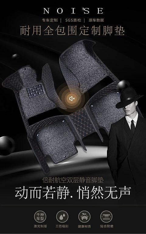 Car Wire Ring Floor Mats Single Piece Car Interior Main Driver and Passenger Rear Carpet Type Car Mats Special Car Models