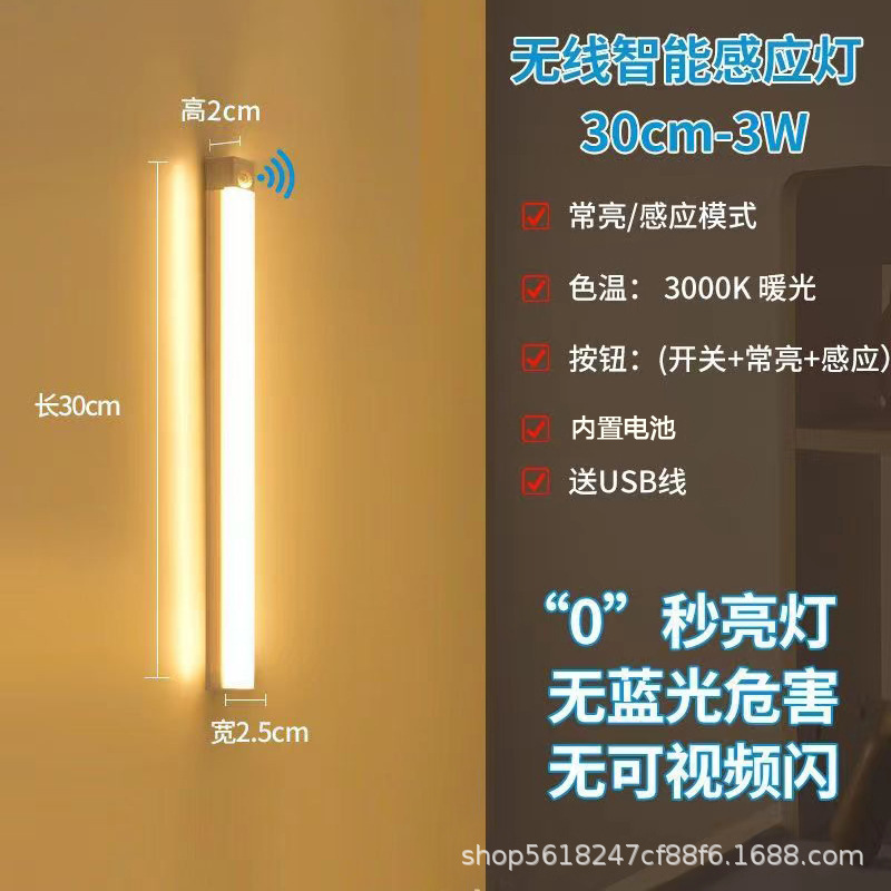 2025 新しい誘導ライトストリップ人間磁気ストリップライト充電式キッチン靴キャビネットワードローブキャビネットライト Led 目の保護|undefined