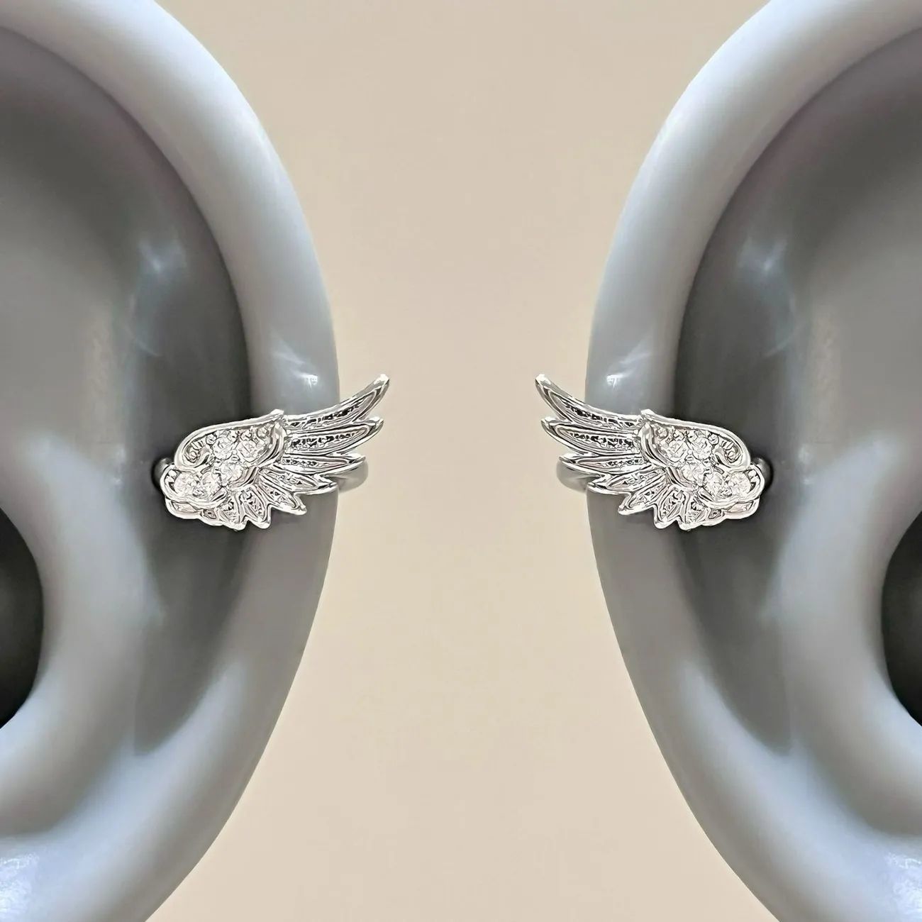 Angel Wings Ringring Store Ear Cuff Clip-On Earrings for Women Without Pierced Ears Wing Ear Accessories Ear Clip Ear Hanger