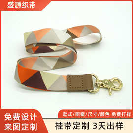 定制手机挂绳热转印龙虾扣卡套挂绳易拉扣提花工牌挂脖绳手机挂绳