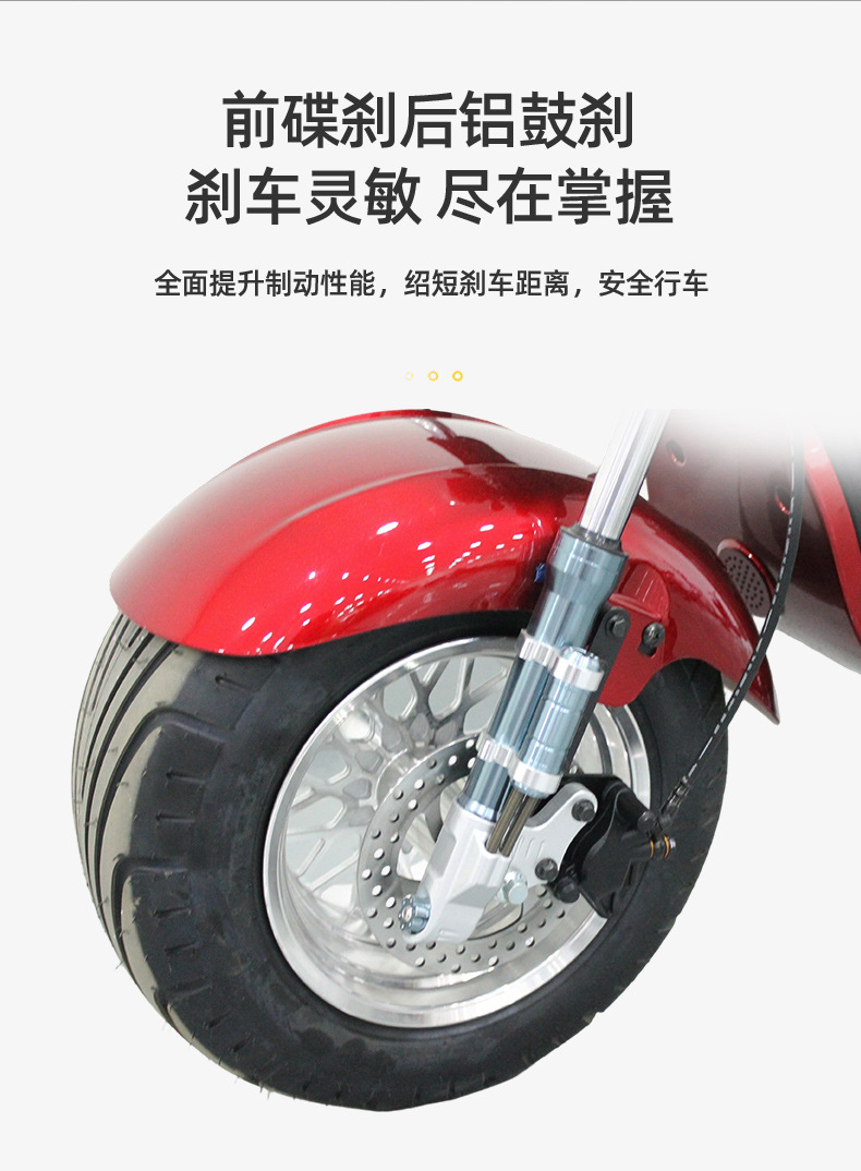 Cross-Border Manufacturer Brazil Russia Model New Lithium Battery Harley Electric Vehicle Two-Wheeled Adult Electric Motorcycle 60V20A