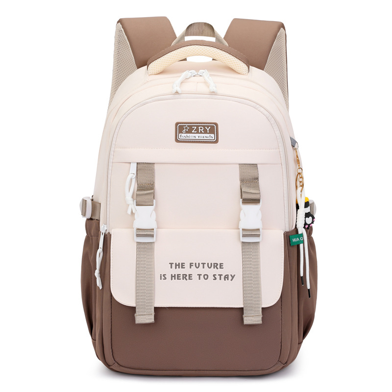 Nueva mochila femenina estudiante de escuela primaria mochila de Grado tres a seis de gran capacidad niños y niñas ligera reducción de carga mochila de protección de la columna vertebral