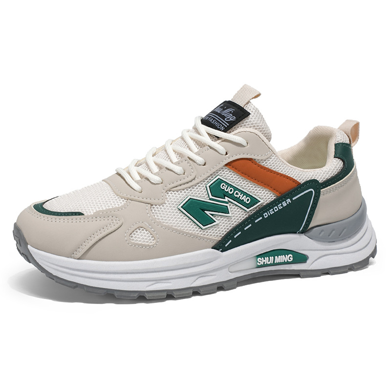Zapatos de verano para hombre, zapatillas de deporte de malla transpirable de una sola malla, fondo suave todo fósforo, antideslizante, carrera casual l Daddy Tide