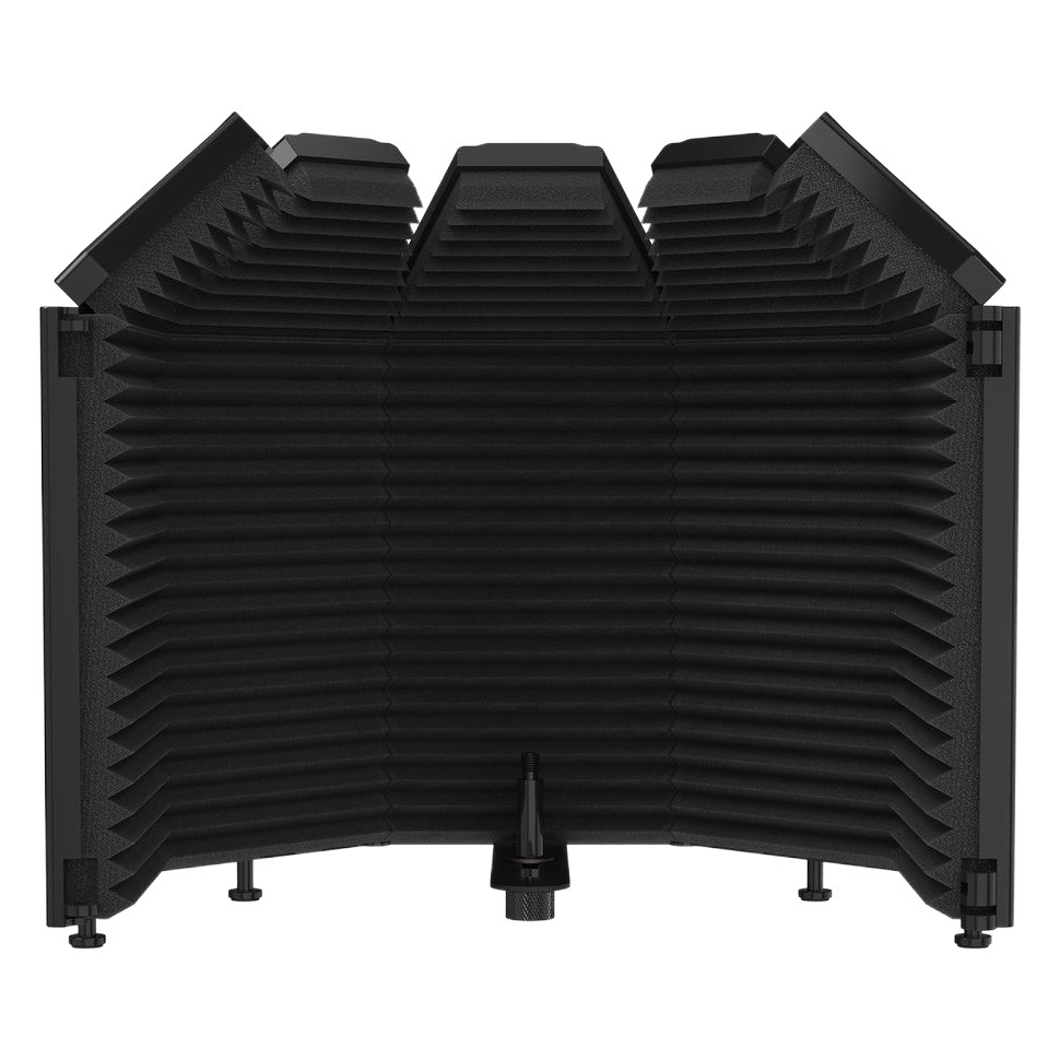 スタジオマイク防音カバー折りたたみ式コンデンサーマイクスタンド吸音フロントスクリーン防風録音スクリーンノイズリダクション