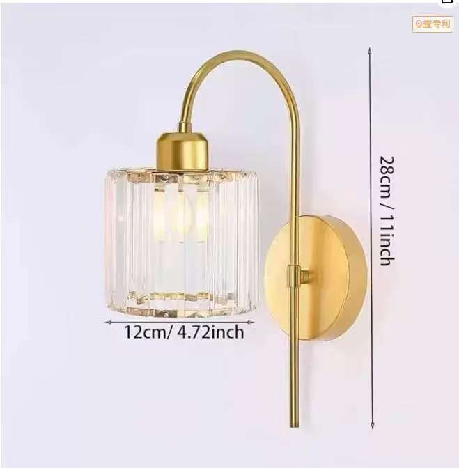 Lámpara de pared de cristal de suministro transfronterizo lámpara de pared decorativa moderna de estilo europeo lámpara de pared creativa sala de estar escalera pasillo lámpara