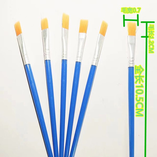 新型の水粉の油絵の筆のナイロンの毛の塾の子供の絵画の筆の平頭の斜めの頭の絵の具の油絵の筆のセット|undefined