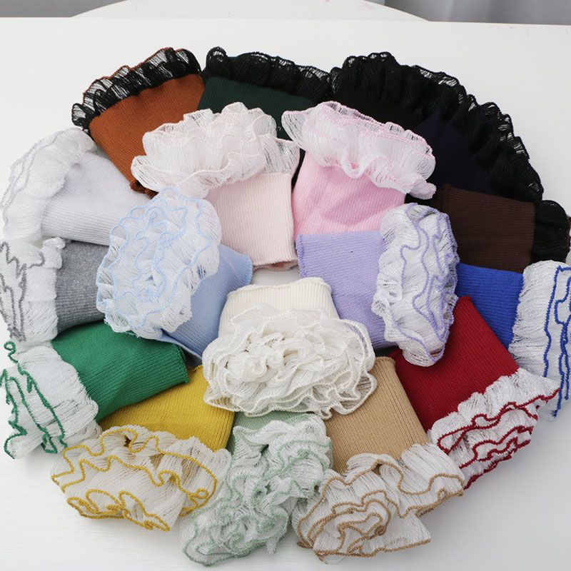 木耳花边辅料法式衣服10CM针织辅料礼服领口袖口下摆加长花边螺纹