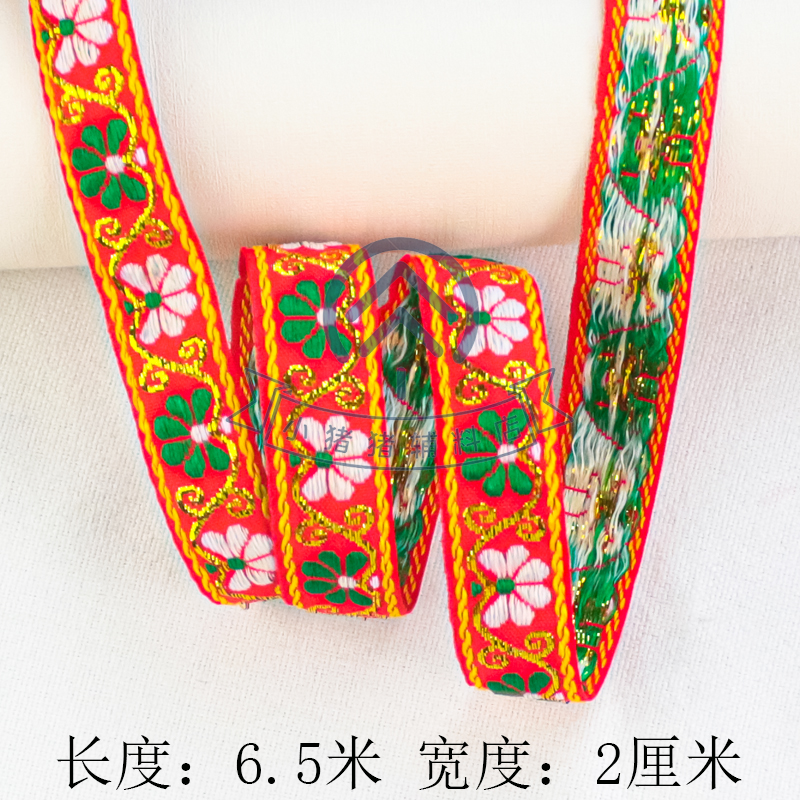 Cinta Jacquard Étnica de 2 cm de Polietileno y Malla Hexagonal para Artesanías