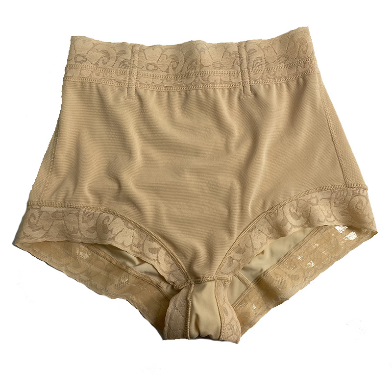 Butt Lift pantalones de cintura de malla de talla grande europeos y americanos, pantalones de vientre de cadera, pantalones de cintura de plástico triangular ajustados con corsé