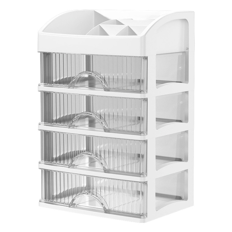 Moda corona compartimiento de almacenamiento cajón gabinete de almacenamiento de escritorio traje separado joyería cosmética transparente organizador del gabinete