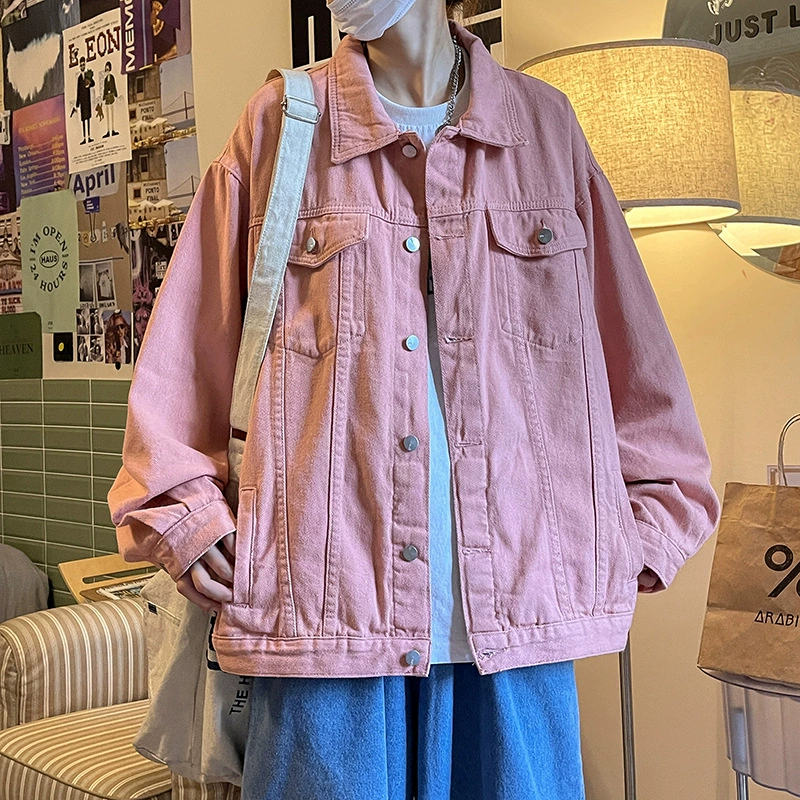 2024 весенние мужские и женские дикие джинсовые куртки больших размеров свободные повседневные джинсовые куртки