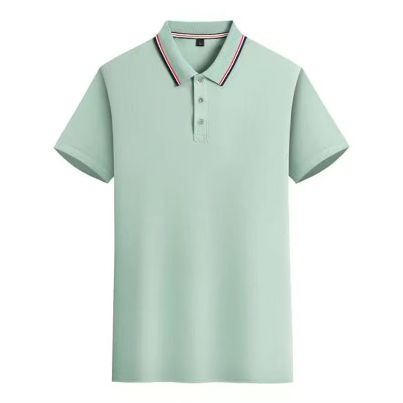 Verano versátil adelgazante antiarrugas resistente al desgaste refrescante color transpirable equipo de trabajo ropa de manga corta solapa Polo personalización