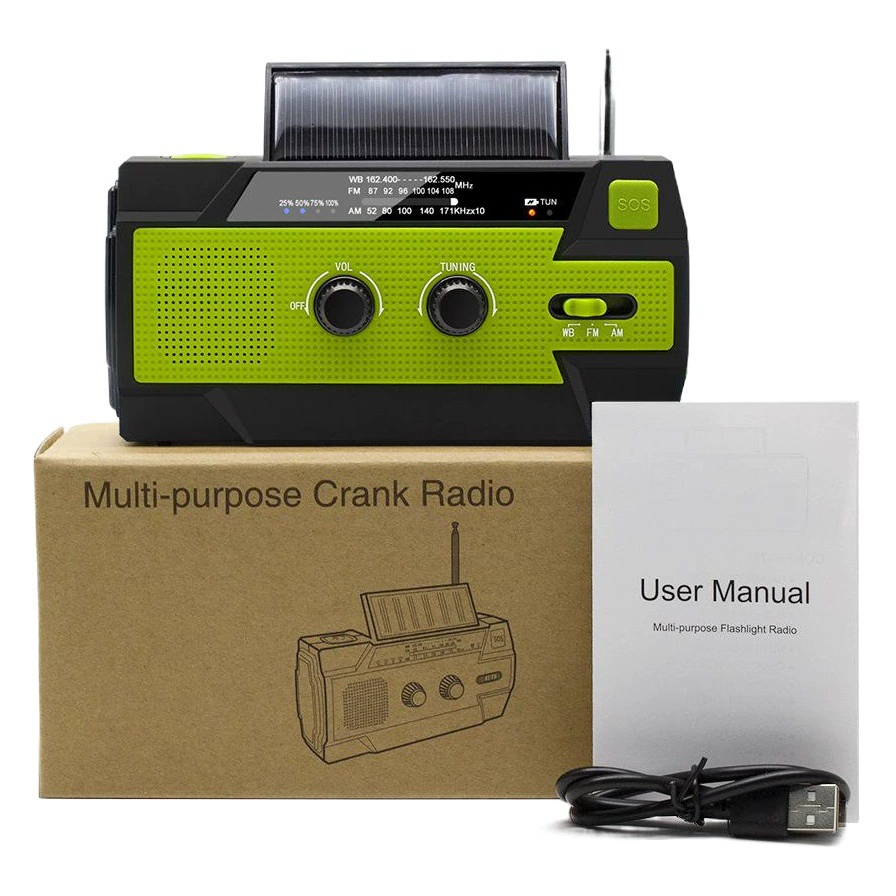 Наружное аварийное радио для предотвращения стихийных бедствий многофункциональное ручное радио для производства электроэнергии многофункциональное солнечное радио