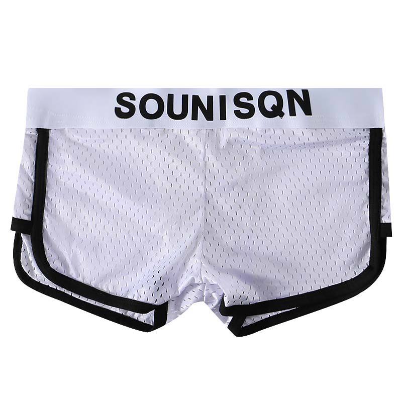 Ropa interior de hombre malla de seda de hielo transpirable Boxer shorts verano juventud delgada Boxer shorts cabeza Arro pantalones hombres