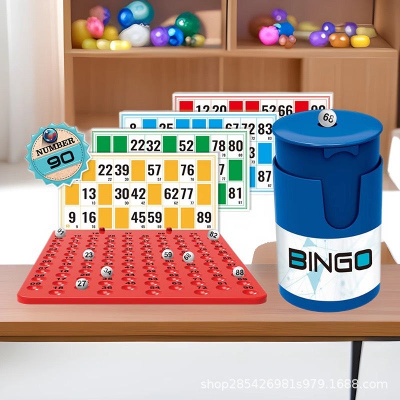 *Yishu* BINGO 手動ラッキーラッキーマシン デスクトップパーティー 親子インタラクティブゲーム 子供用教育テーブルゲーム|undefined