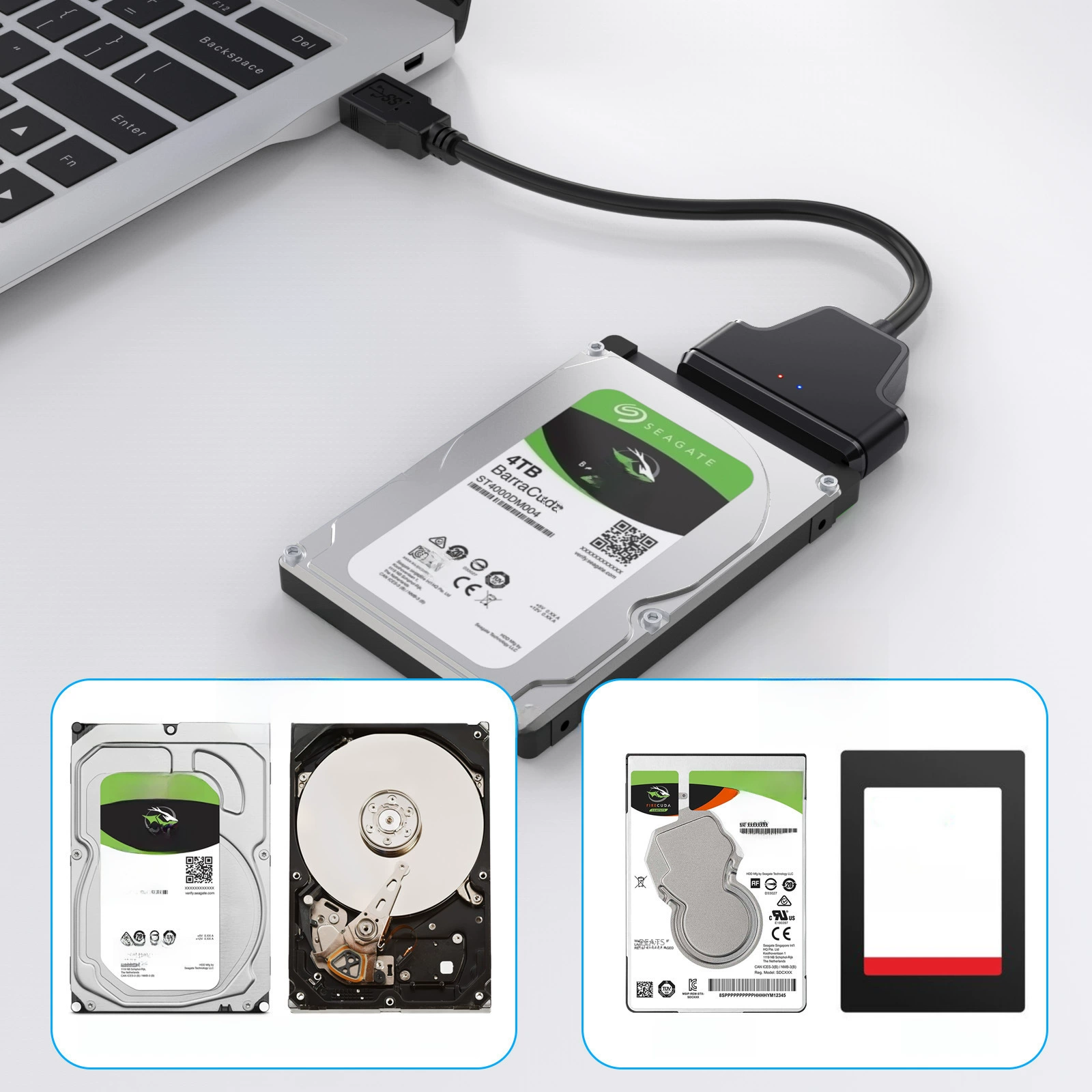Адаптер кабеля данных USB3.0 к SATA для мобильного жесткого диска на 2.5 дюйма с последовательным портом SATA