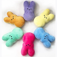 Cross-border Easter Bunny Plush Doll Cute Colored Fuzzy Rabbit Figure Decorative Home Holiday Ornament Gift