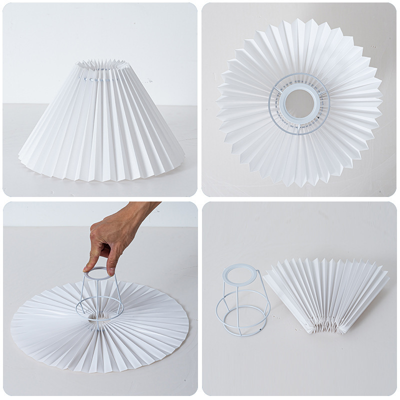 Table Lamp Fabric Pleated Lampshade Ins Style Chandelier Lampshade Bedside Accessories Jewelry Hotel Night Lampshade Manufacturer