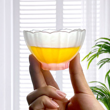 日式水晶玻璃主人杯磨砂琉璃茶杯功夫茶具品茗杯单个小茶盏喝茶