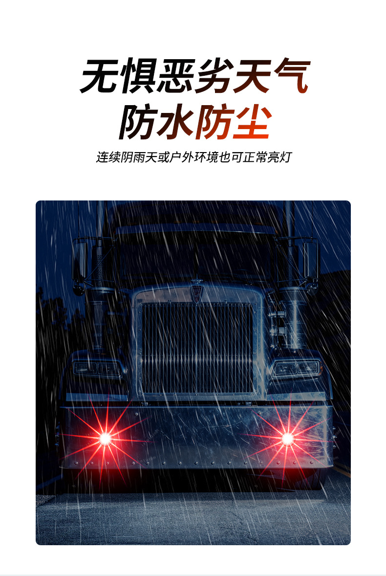 Cross-Border Popular Glass Plastic Watermelon Light Truck Side Light Truck Width Indicator Light Indicator Light Side Light Led Signal Light