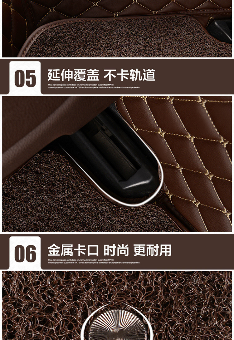 Car coil floor mats, custom-fit carpet-style floor mats, available for thousands of car models, specifically designed for 5-seater vehicles