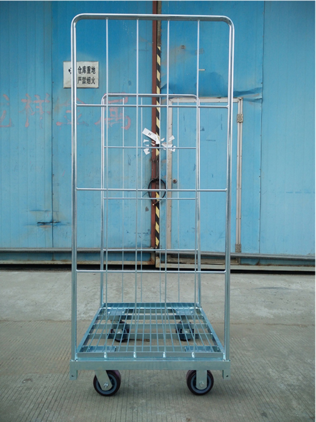 凌晔镀锌物流台车折叠仓储笼车仓储周转搬运装卸车快递筐