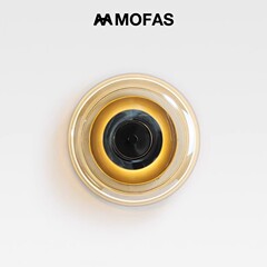 MOFAS后现代客厅卧室床头壁灯中古风餐厅复古工业风黄铜玻璃led灯
