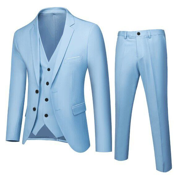 Traje de traje de los hombres de tres piezas traje casual profesional vestido formal traje de dama de honor novio vestido de novia verano