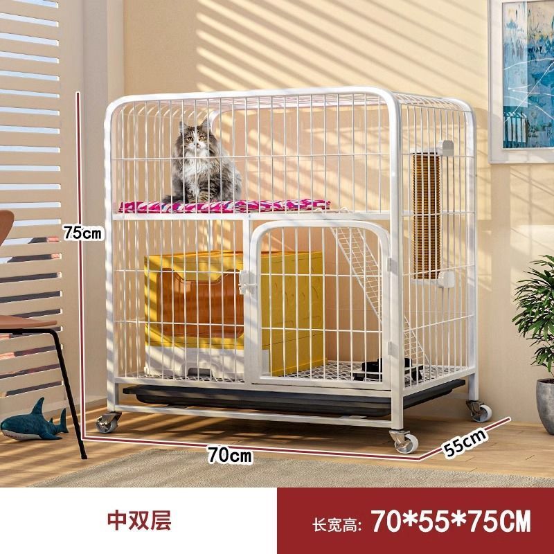 강화바퀴형/화이트 미디엄 더블 레이어 70*55*75cm