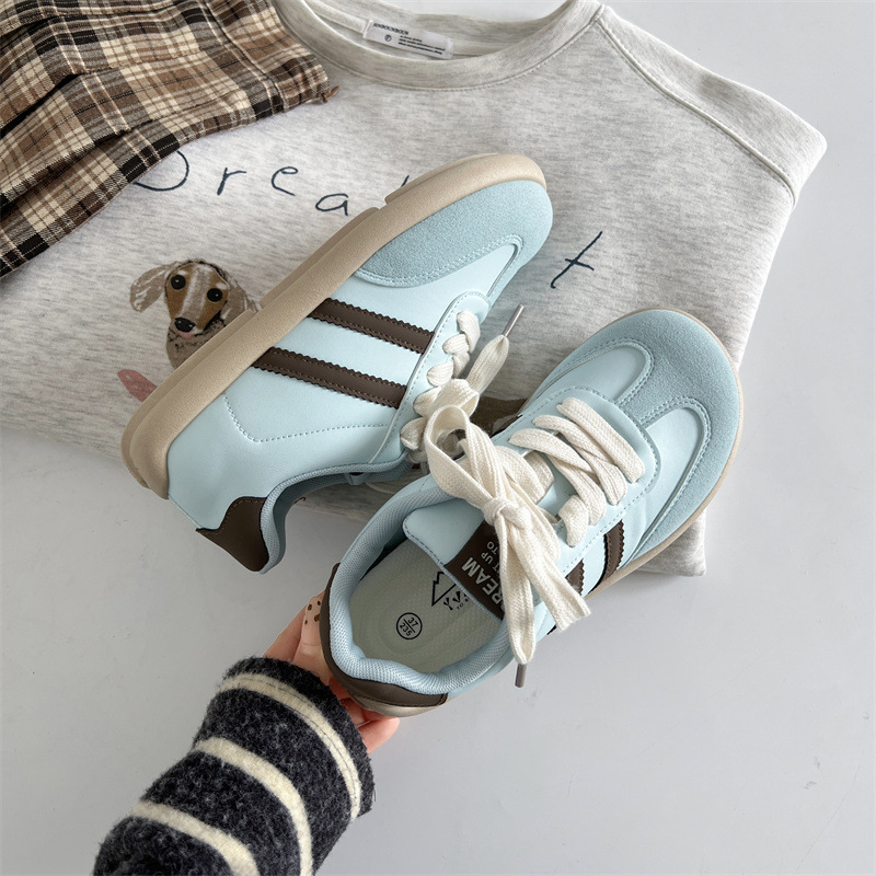 German training shoes women's 2025 spring new white shoes women's Korean-style versatile chic platform retro sports casual shoes German training shoes women's 2025 spring new white shoes women's Korean-style versatile chic platform retro sports casual shoes