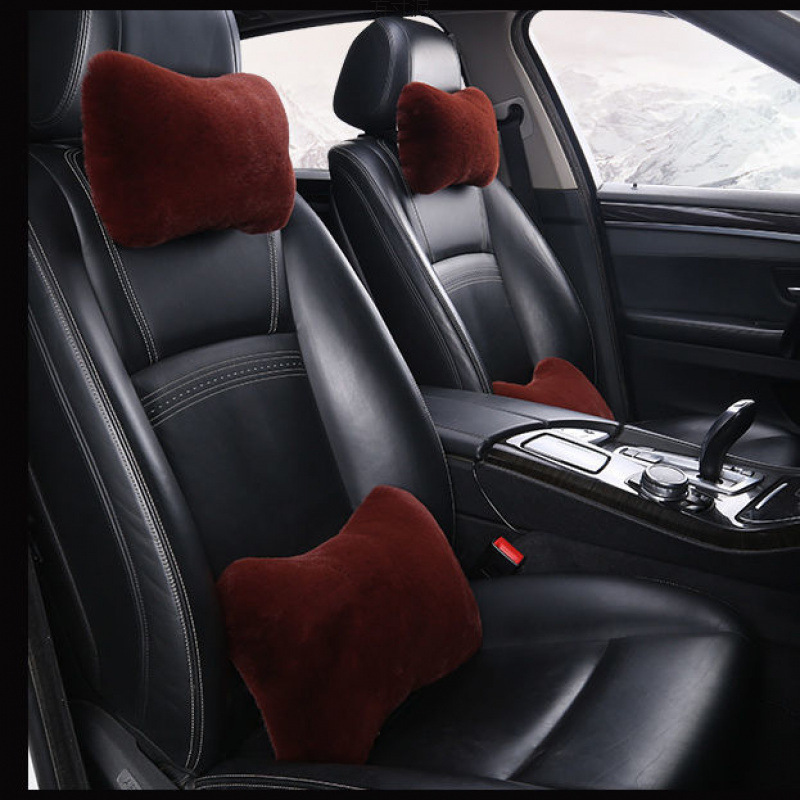 자동차 봉제 머리 베개 한 쌍의 자동차 목 베개 자동차 허리 베개 자동차 뼈 목 베개 자동차 용품