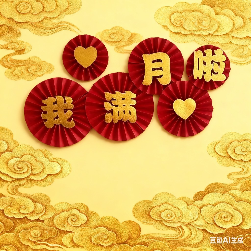 Full Moon Decoration Baby's 100-Day Ritual Background Wall Decoration Photo Props Banquet Supplies