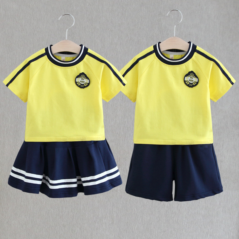 Summer Kindergarten Garden Clothes Suit Summer Clothes Large Class Graduation Clothes Summer Children's Class Clothes Primary School Students' School Uniforms Performance Clothes