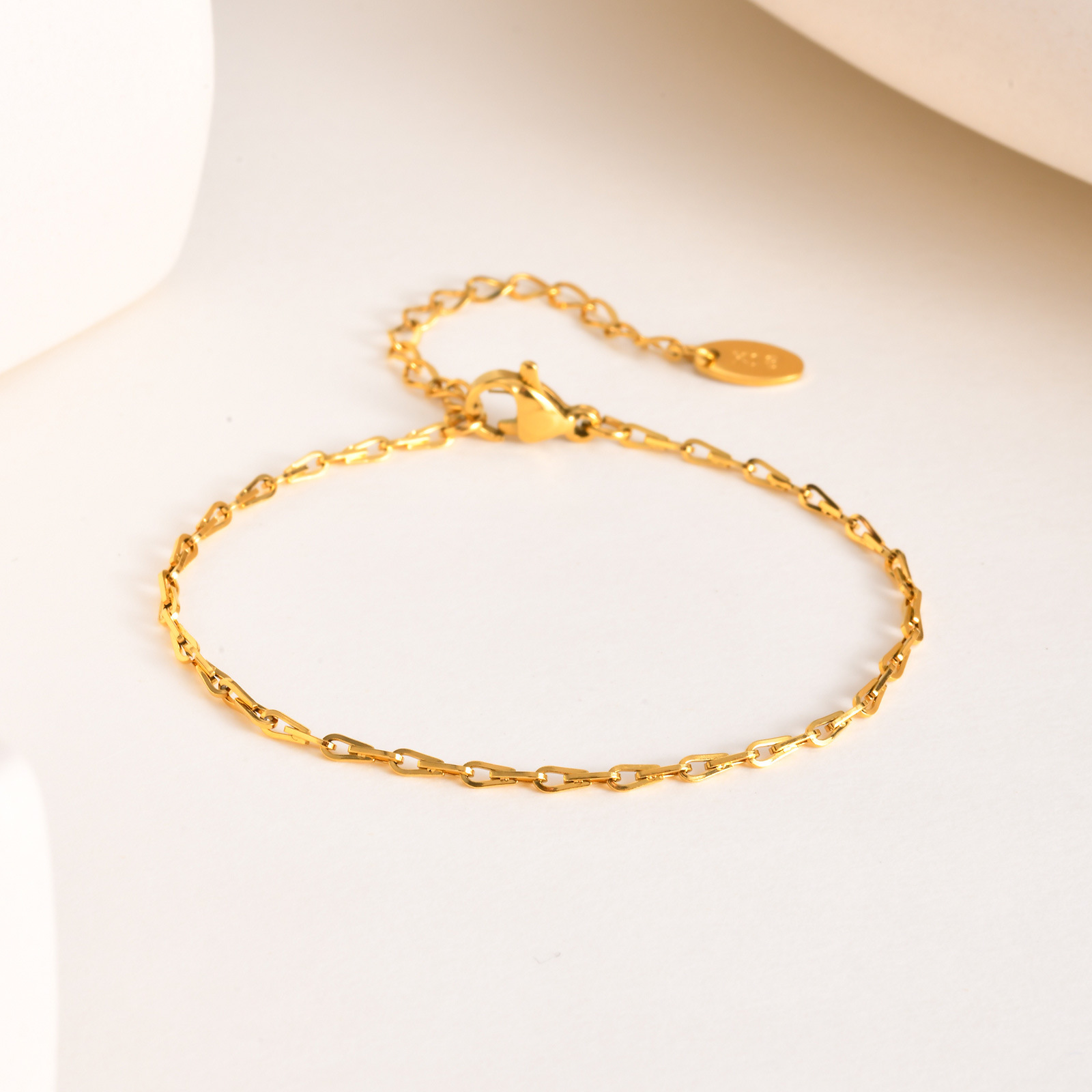Golden bracelet stainless steel handmade
