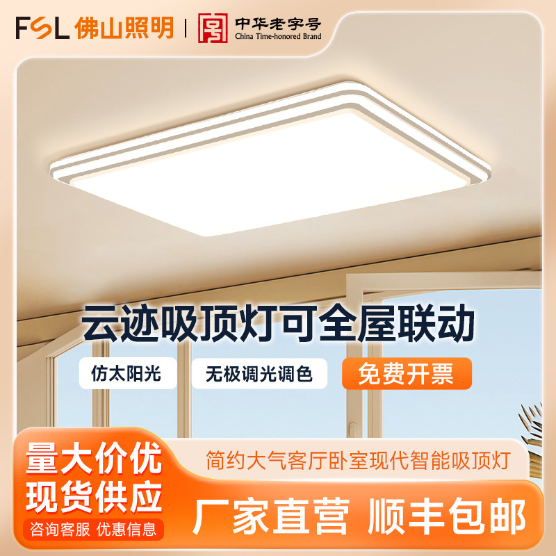 Fsl Foshan Lighting Led Simple and Elegant Living Room Bedroom Modern Lamps Whole House Smart Lighting Ceiling Lamp