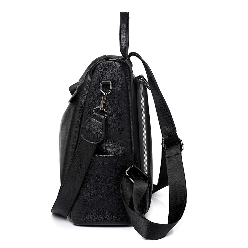 Transfronterizo Amazon al por mayor 2023 nueva mochila antirrobo de cuero suave moda casual multifuncional mochila de doble uso mujer