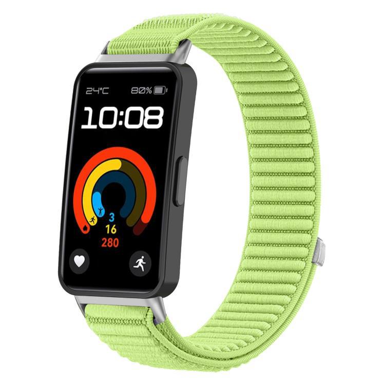 Para Huawei Band10 / 9 / 8 xDfind Wild Mountain Pattern Trenzed Nylon Velcro Bandera