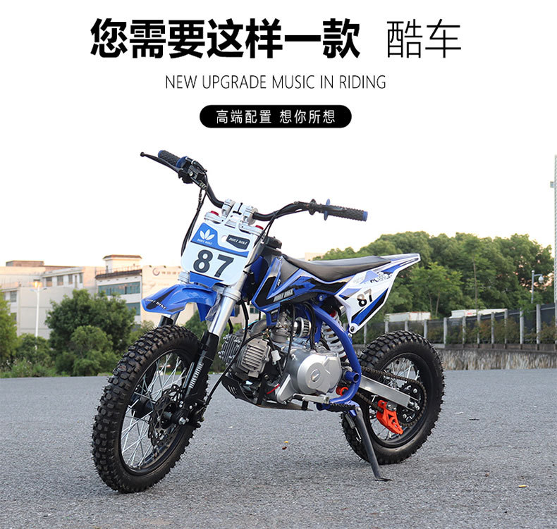 Foreign Trade Export Large Children's Version of Medium-Sized 125Cc Pure Gasoline Motorcycle Youth Two-Wheeled Motorcycle Mountain Off-Road Vehicle