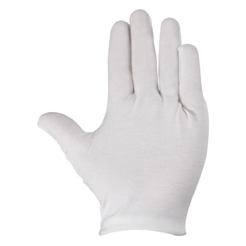 Белые перчатки Чистый хлопок Тонкая Охрана труда домашнее задание текст игра солнцезащитный крем пот ткань пластины бусины Вождение белые хлопковые перчатки этикета игра текста