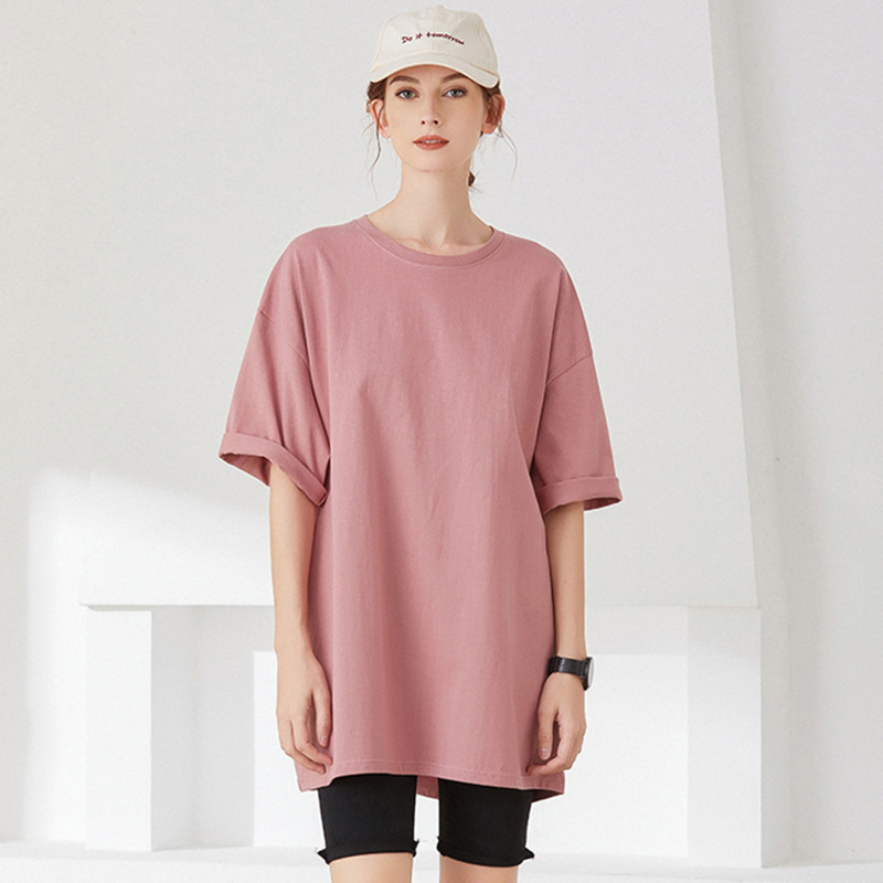 2026 Pure Cotton T-Shirt Unisex Loose Fit Base Shirt Solid Color Round Neck Promotional Cultural Shirt Class Uniform Long Style 2026 Pure Cotton T-Shirt Unisex Loose Fit Base Shirt Solid Color Round Neck Promotional Cultural Shirt Class Uniform Long Style