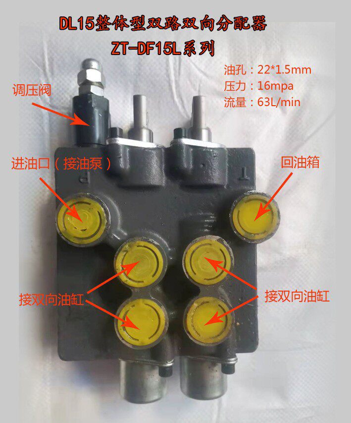 装载机铲车改爪子操作阀多路阀整体分配器手动换向阀油缸控制阀