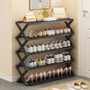 Shoe Rack Installation-Free Detachable Simple Multi-Layer Household Economical Shelf Dormitory Door Storage Rack Bamboo Shoe Cabinet