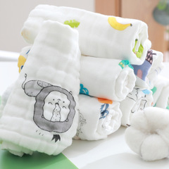 Pure cotton six-layer gauze saliva baby face towel soft absorbent newborn supplies small square towel sweat towel wholesale