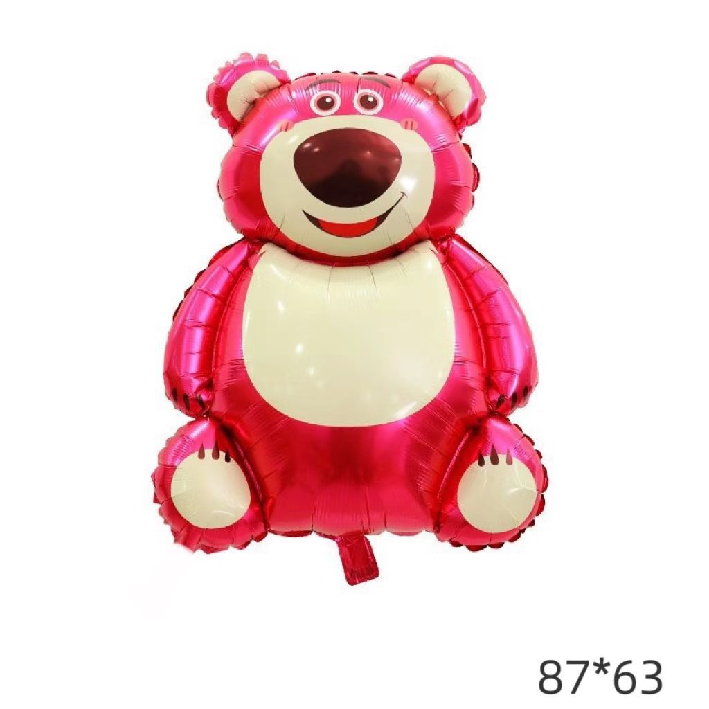 Nuevo globo de oso de dibujos animados lindo de forma especial, globo de película de aluminio, puede flotar, boda de cumpleaños, pequeño libro rojo, globo fotográfico