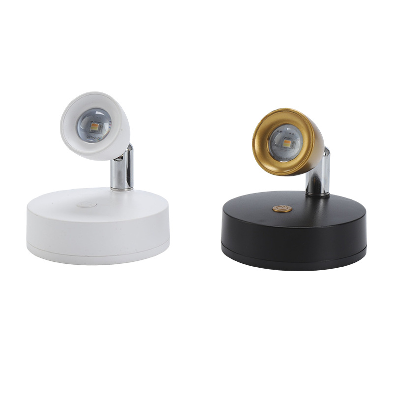 lámpara de pared interior de batería seca inalámbrica foco rotación de brazo ajuste de control remoto pintura lámpara de exhibición lámpara de pared sin cableado