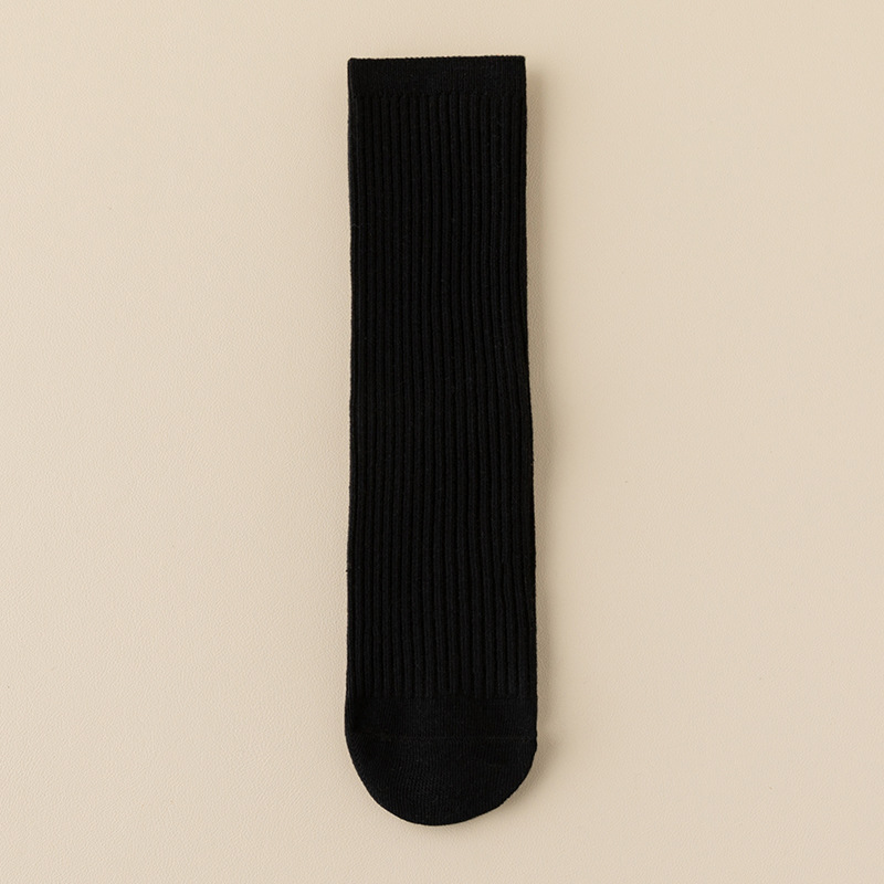 Calcetines de baile infantiles de colores brillantes, calcetines largos de color sólido para niños y niñas, calcetines hasta la pantorrilla de doble aguja, calcetines largos rectos al por mayor.