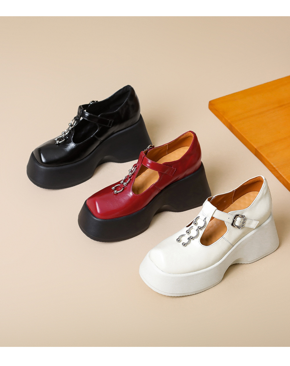 Giày Mary Jane nữ đế xuồng phong cách Nhật, mũi tròn, phối nơ — màu đen chi tiết 12