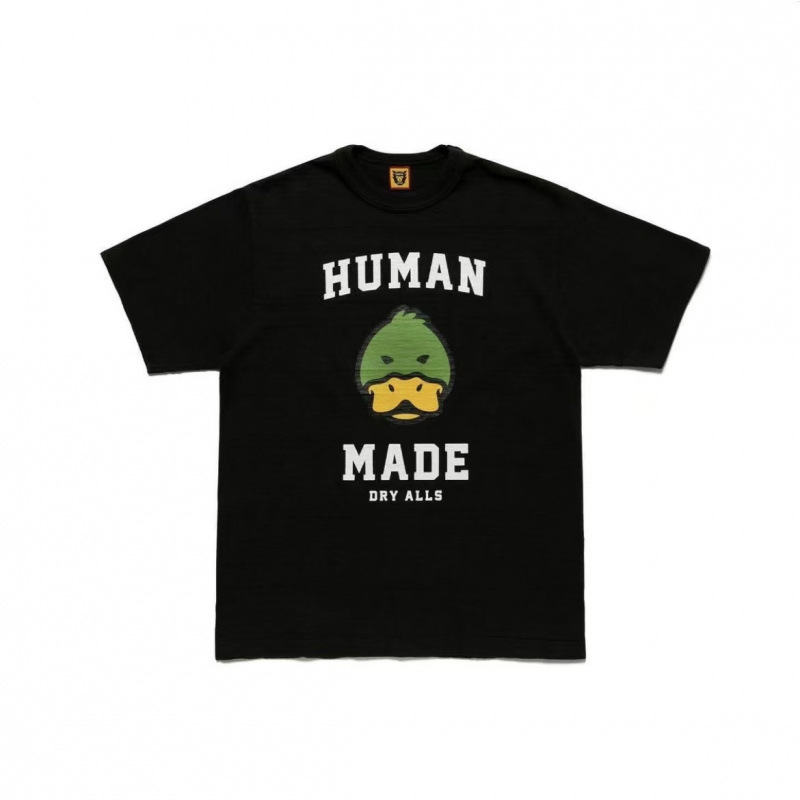 スポット日本製ヒューマンサマーヘビーウェイトバンブーコットン半袖Tシャツルーズカジュアルラウンドネックプリント|undefined